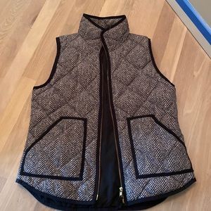 J. Crew Quilted Puffer Vest Herringbone S
